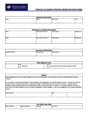 Fillable Online Insurance Information PIAA Medical Form Waiver Fax ...