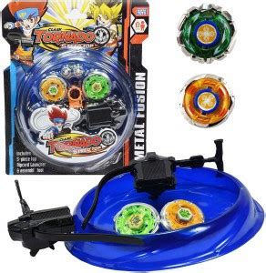 ALLAMWAR Beyblades 2-in-1 Metal Fighter Fury with Battle Ring and Hand ...