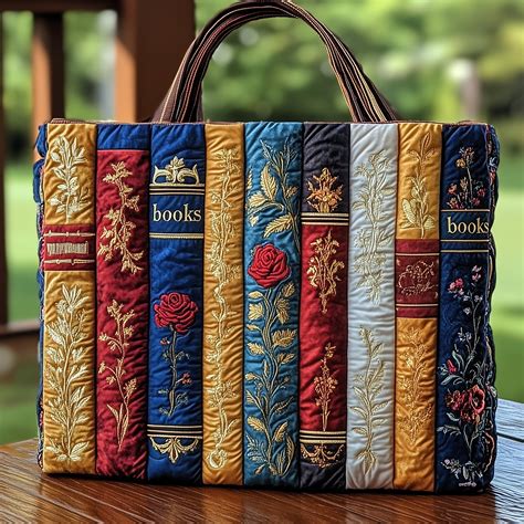 Vintage Books Quilted Tote Bag GFTOHD8089 – Quiltara