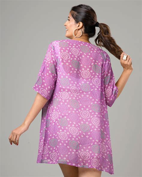 Trendy Bandhanii Short Sleeve Shrug For Women – Fabcurate