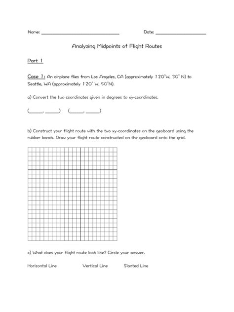midpoint formula worksheet | PDF | Latitude | Longitude