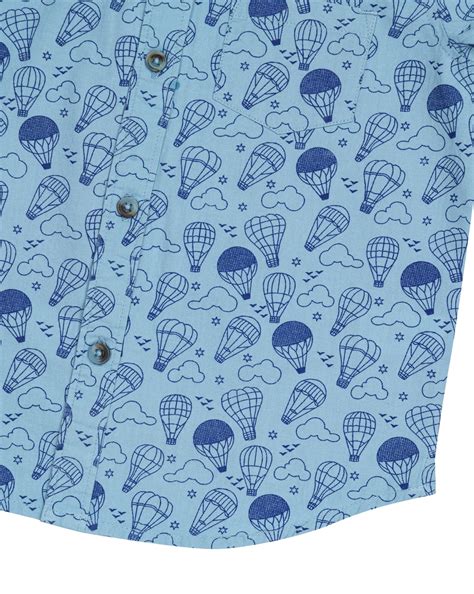 Buy Boys Short Sleeves Shirt Parachute Print-Multicolor Online at Best ...