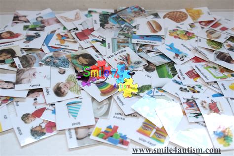 Buy Smile4Autism 160 LAMINATED Flashcards Cards for Vocabulary ...