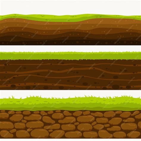 Soil seamless layers ground layer | Premium Vector