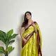 Lakshmi Creation Lime Green Handwoven Silk Saree For Women Price in ...