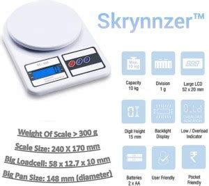 skrynnzer 1Gram-10 Kg sf 400 Electronic Digital Weight Scale Lcd ...
