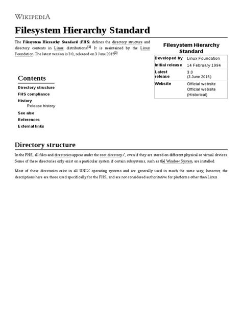 Filesystem Hierarchy Standard Explained 的图像结果