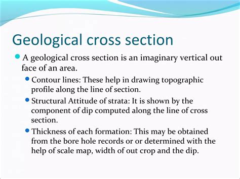 Determination of strike and dip and geological cross section | PPT