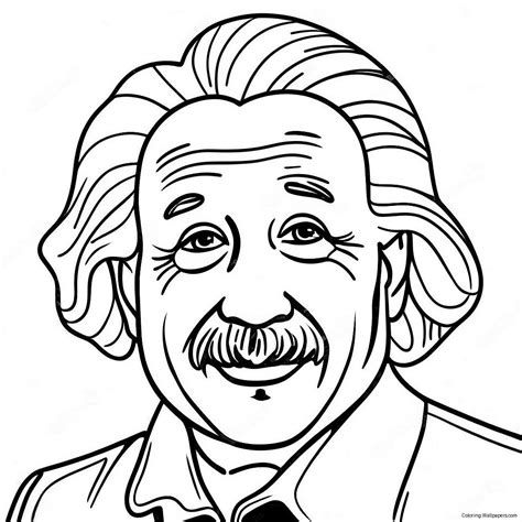 Albert Einstein Portrait Coloring Page (72484-57390)