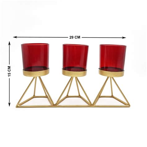 Buy Corsica Solid Metal Multicolour T-Light Candle Holder from Corsica ...