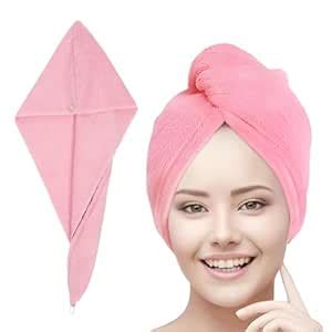 Ambra Linens Super Absorbent Hair Towel Wrap for Women-Quick Drying ...