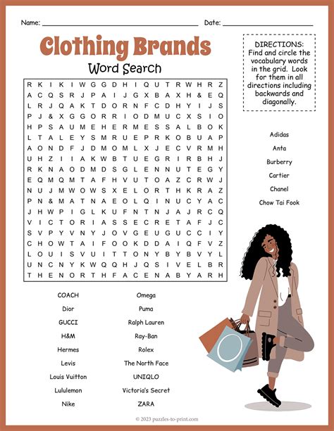 Word Search Fashion And Glamour BOOM! September 2023 By Boomer