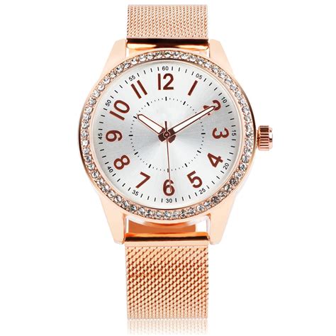 Buy jomparis Stainless Steel Women's Watches Ladies Analog Quartz Wrist ...