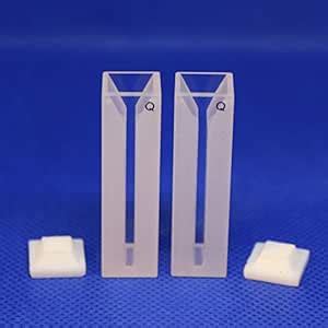 LAB4US Micro Quartz Cuvette cells for Spectrophotometer (2pcs) (2 Clear ...