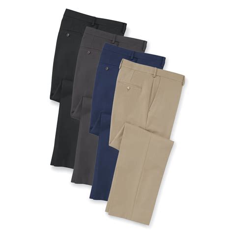 Men's Premium Wrinkle Free Dress Pants, Easy Care, Wrinkle Free - and ...