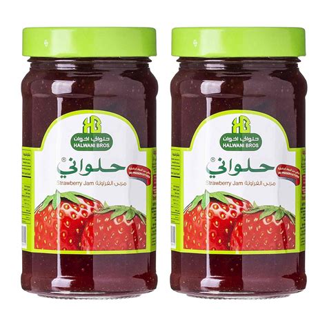 Buy Halwani Bros Strawberry Jam 400g Pack of 2 Online | Carrefour UAE