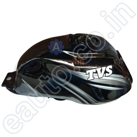 Ensons Petrol Tank for TVS Star City Plus (Black/Silver)