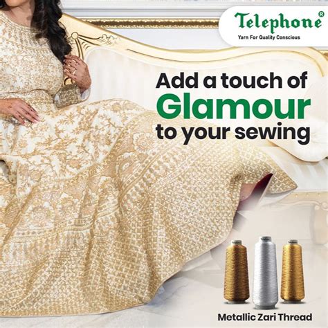 Telephone Zari Thread - 100g cone | Mahabir Sequins Embroidery