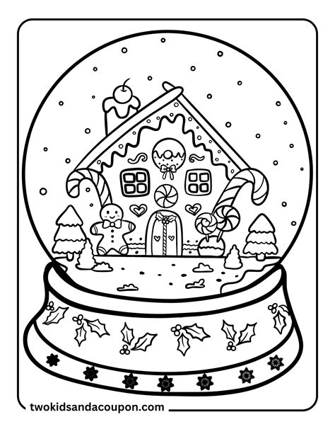 Snow Globe Coloring Pages Free Printable Snow Globe Templates For