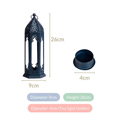 Navy Blue Moroccan Candle Holder Lantern Set Of 2 Online - Premium ...