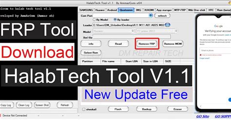 HalabTech tool v1.1 Update FRP Unlock Tool Free Download - DM REPAIR TECH