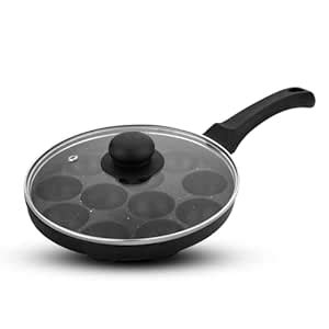 Buy BERGNER Senator Non Stick Paniyarakkal/Appampatra with Glass Lid ...