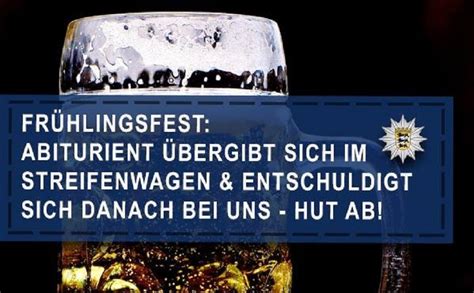 Schüler übergibt sich im Polizeiauto – charmante Entschuldigung ...