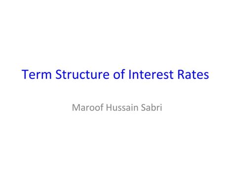 Term Structure of Interest Rate Explained 的图像结果