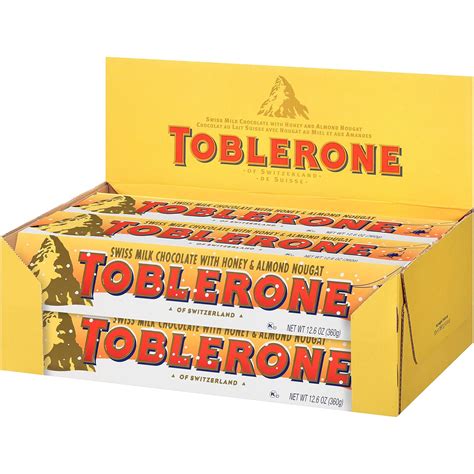 Buy Toblerone Swiss Milk Chocolate with Honey Almond Nougat, Holiday ...