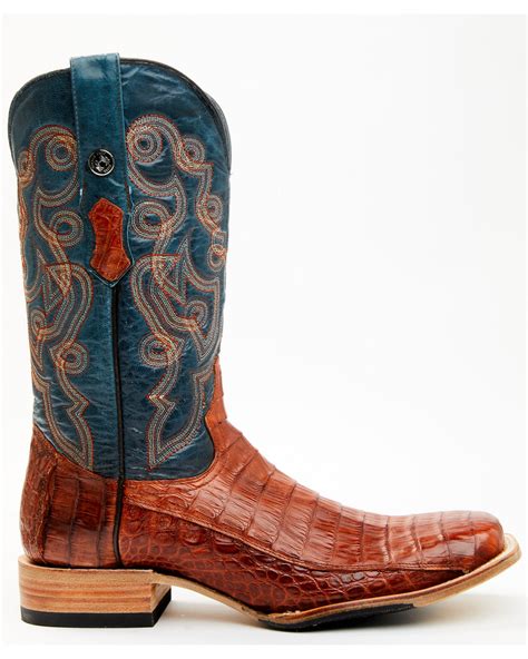 Tanner Mark Men's Exotic Caiman Belly Western Boots - Broad Square Toe ...