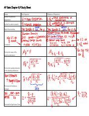Chapter 8 9 Formula Study Sheet-1.pdf - AP Stats Chapter 8 9 Study ...