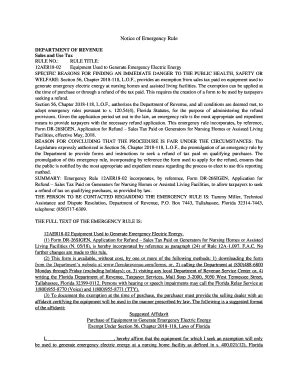 Fillable Online Notice of Emergency Rule Fax Email Print - pdfFiller