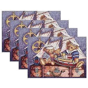 Buy PRAKARTIK BY INDUARTS Cotton Bear Pirate Treasure Ship Design ...