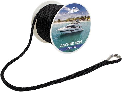 Double Braided Boat Anchor Line Nylon Marine Rope 3/8 Inch, 100/150 Ft ...
