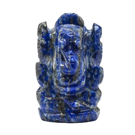 Lapis Lazuli Crystal Ganesha Idol for Home Decor and Car Dashboard - 1 ...