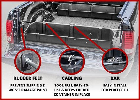 Red Hound Auto Dual Bin Full-Size Truck Bed Storage | Ubuy India