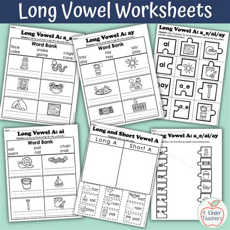 Long Vowel A Worksheets - Printable Planet