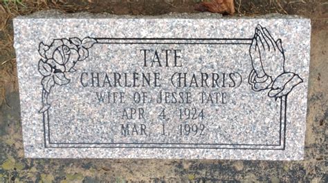 Charlene Harris Tate (1924-1992) – Memorial Find a Grave
