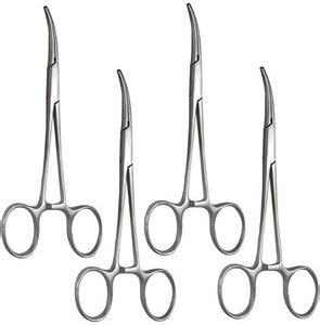 FusionKraft Dandy Artery Forceps, Side-Curved Jaws, 5.5" (Pack of 4 ...