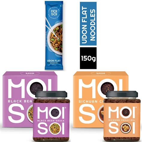 MOI SOI Value Pack - Japanese Udon Flat Noodles & Black Bean Sauce ...