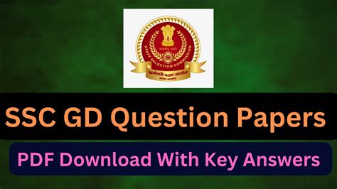 Image result for SSC GD Model Question Paper