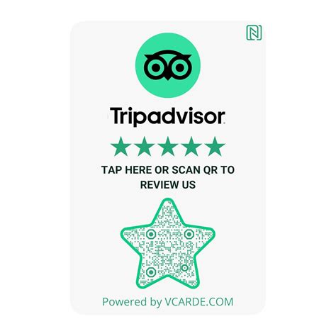 NFC Review Cards - 3.6 x 5.4 Inch, Review Us On TripAdvisor NFC Cards ...