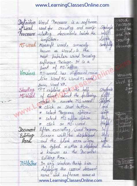 Image result for Word Processing Lesson Plan