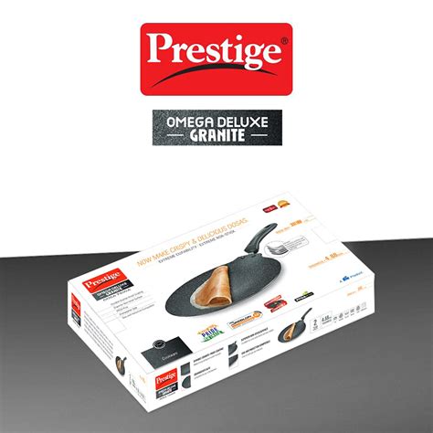Prestige Omega Deluxe Induction Base Granite Flat Dosa Tawa | Black ...