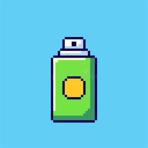 Pixel Art Spray Can Game Asset Design Stock Vector - Illustration of ...