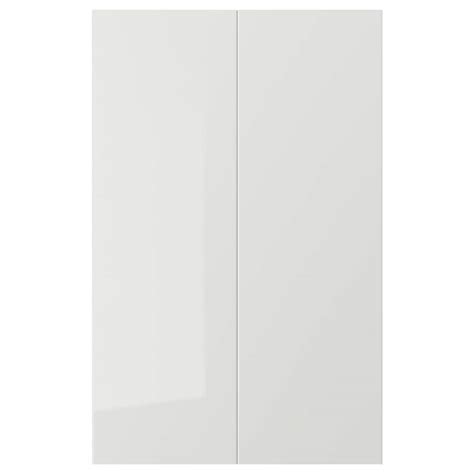 RINGHULT 2-p door f corner base cabinet set, high-gloss light grey ...