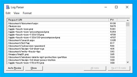 IIS Log File Parser 的图像结果