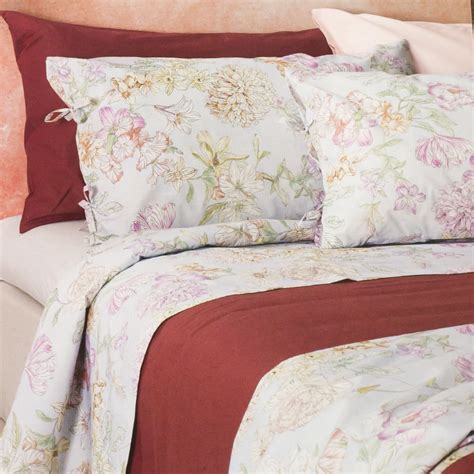 Lenzuola Matrimoniali Completo Letto Zucchi Ginny - Percalle Bianco Con Fiori Rossi, Matrimoniale Set Lenzuola Zucchi Ginny - 2