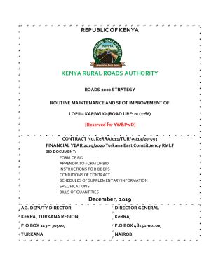 Fillable Online STRATEGIC PLAN - Kenya Rural Roads Authority Fax Email ...