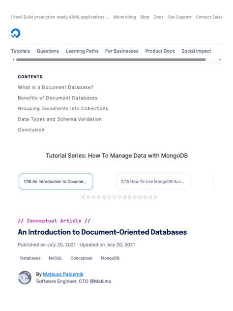 Document-oriented database MongoDB 的图像结果